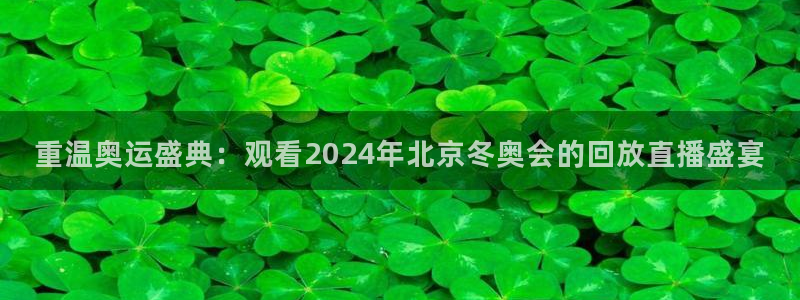 重温奥运盛典：观看2024年北京冬奥会的回放直播盛宴